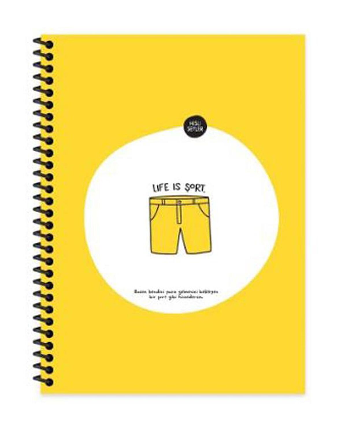 Hisli Şeyler 18,5x25 Spiralli Kareli Defter - Life Is Şort