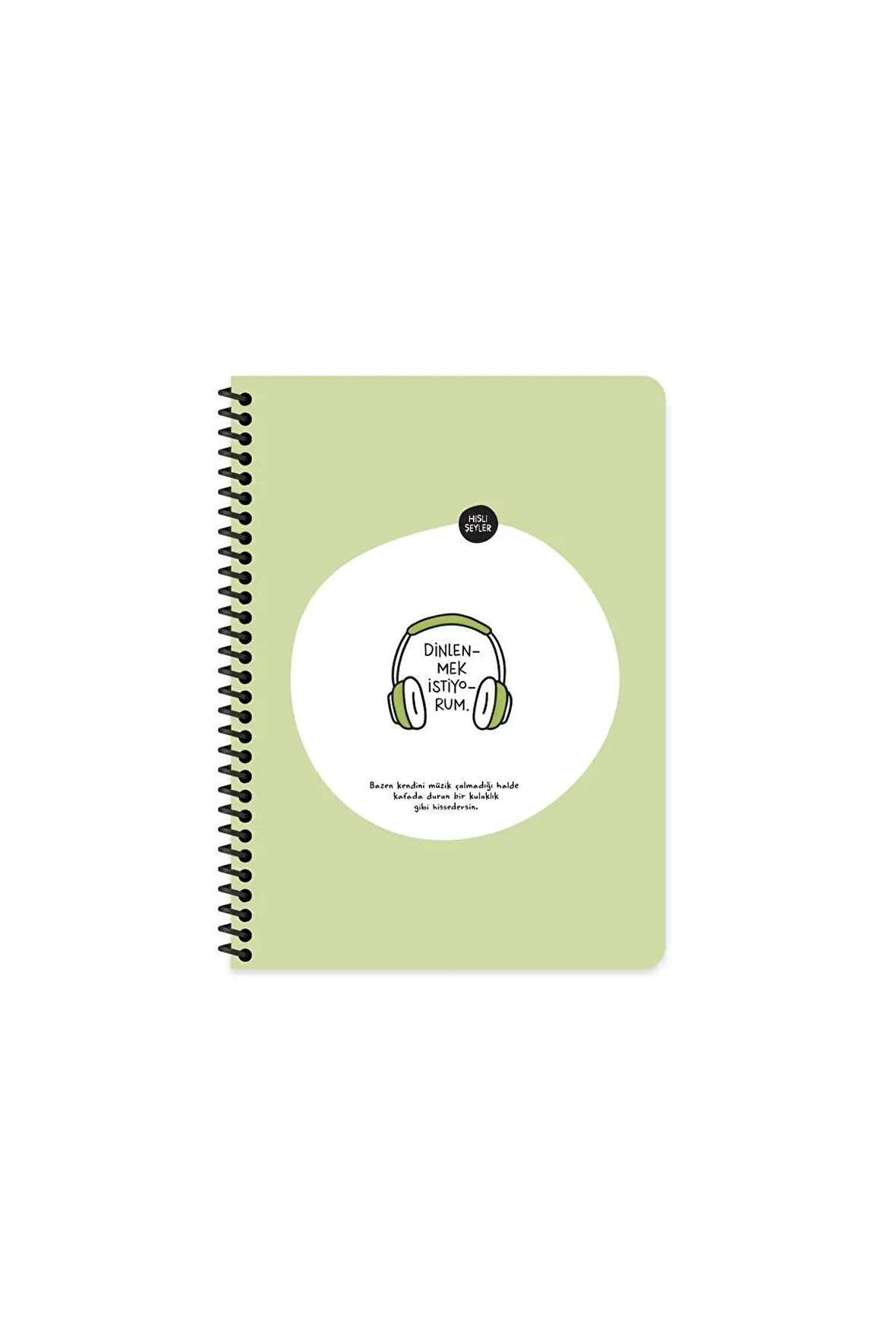 Hisli Şeyler 16,5*22,5 80Yp.Çiz.Stickerli Defter - Dinlenmek İstiyorum