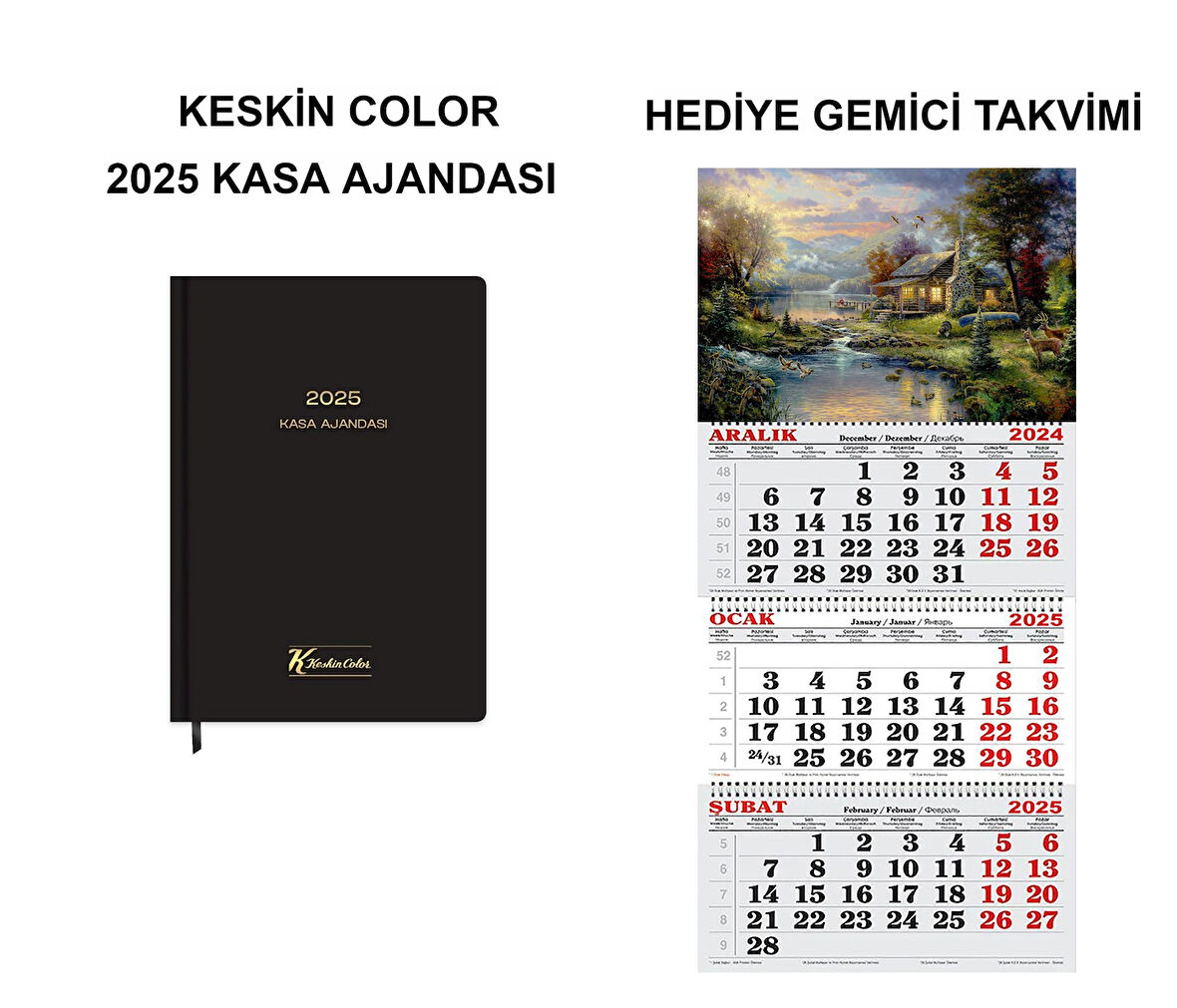 Keskin 2025-17*24 Ticari Kasa Ajandası (GEMİCİ TAKVİMİ HEDİYELİ