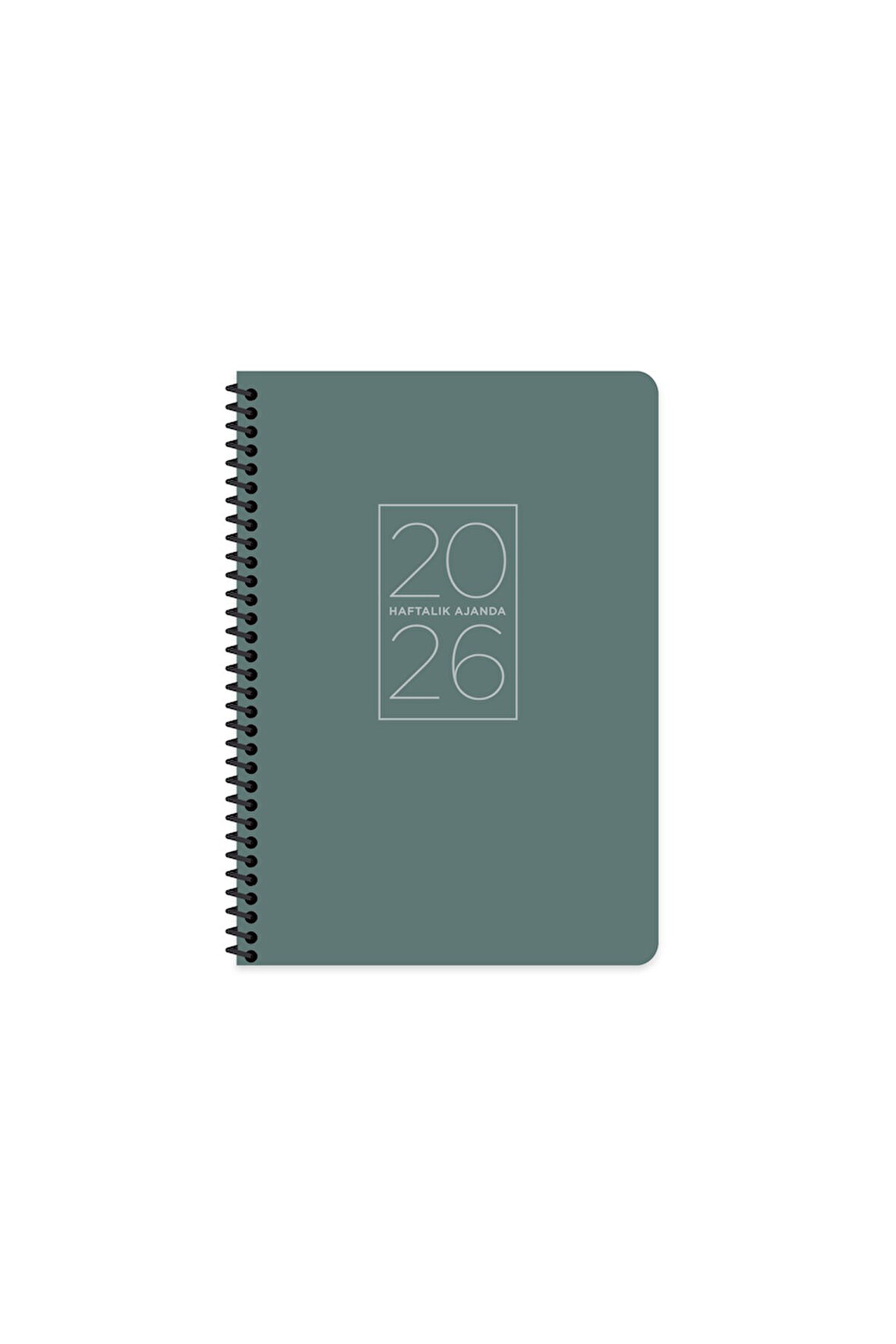 Keskin 2026-17*24 Spiralli Haftalık Ajanda - Yeşil