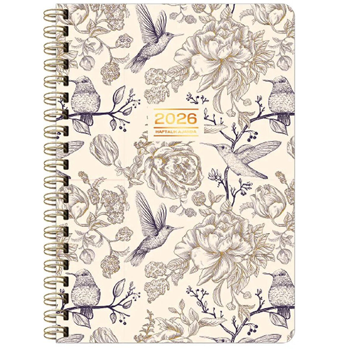 Keskin Spiralli Haftalık 2026 Ajanda A5 Lirik