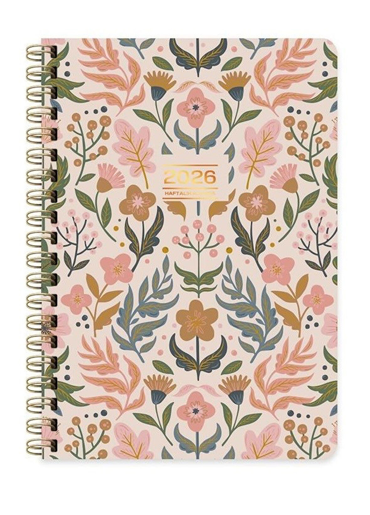 Keskin 2026-A5 Spr.Sert Kp.Haftalık Ajanda - Bahçe