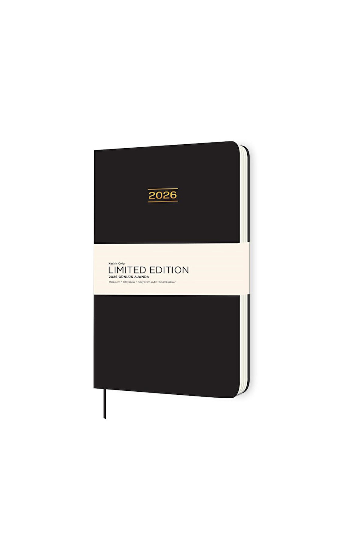 Keskin 2026-17*24 Ciltli Limited Edition Günlük Ajanda - Siyah