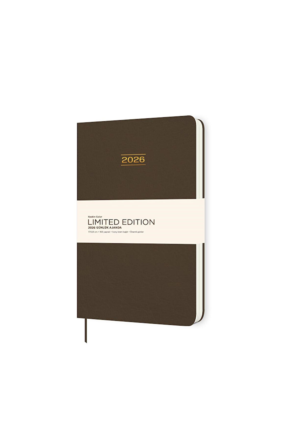 Keskin 2026-17*24 Ciltli Limited Edition Günlük Ajanda - Kahverengi