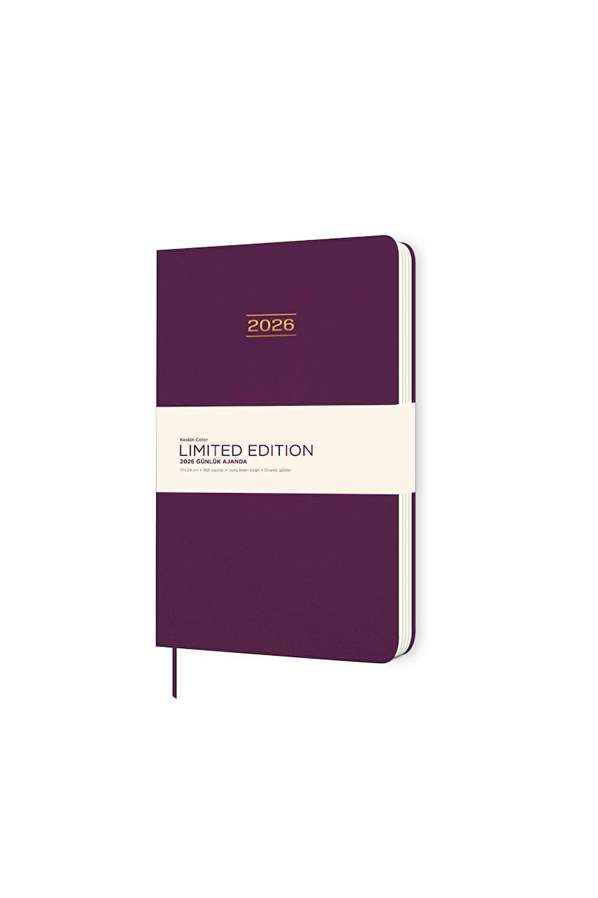 Keskin 2026-17*24 Ciltli Limited Edition Günlük Ajanda - Mor