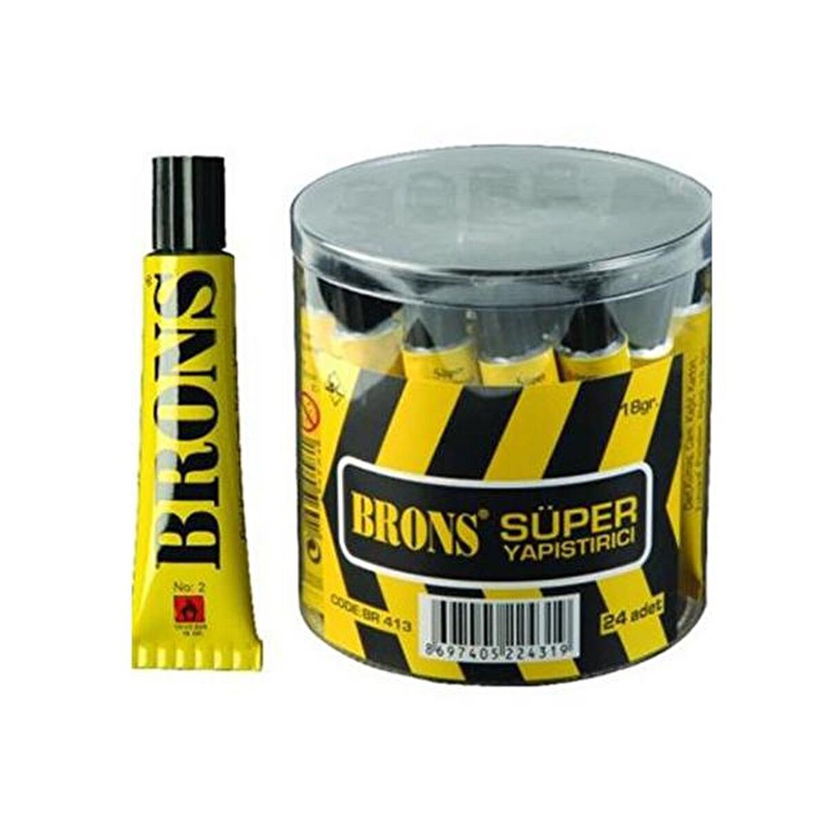 Brons Sıvı Yapıştırıcı Solventsiz Süper NO:2 18 GR BR 413