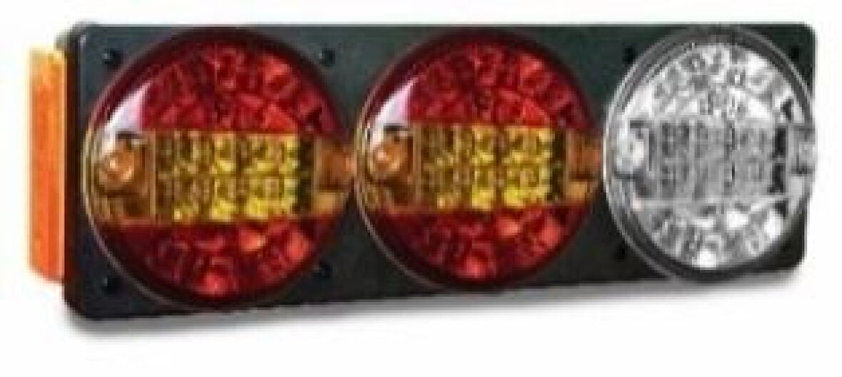 Unıversal Truck Combınatıon Taıl Lamp -Sag (side Marker 4 Ledli)  'e' Onaylı  (g.vites,cift Pozısyon-Stop-Sinyal) - - Cerkez Unvr-823