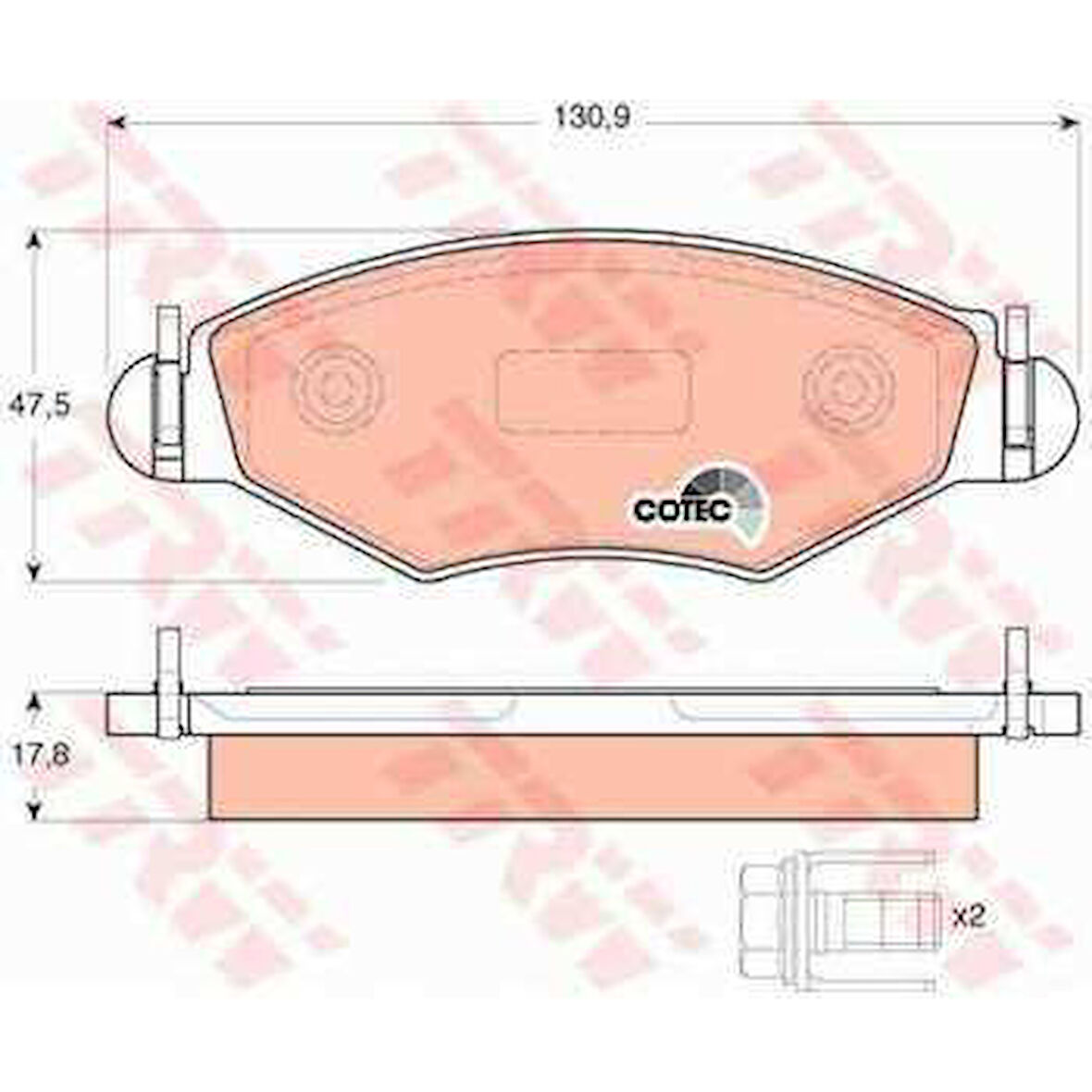Psa On Fren Balatası P206 1,4hdi 1,1 / 1,4 / 1,6 / 1,9 98> P206+ (t3e)1,4 / 1,6 06>kangoo 1,9d (celik Se - Trw Gdb1500