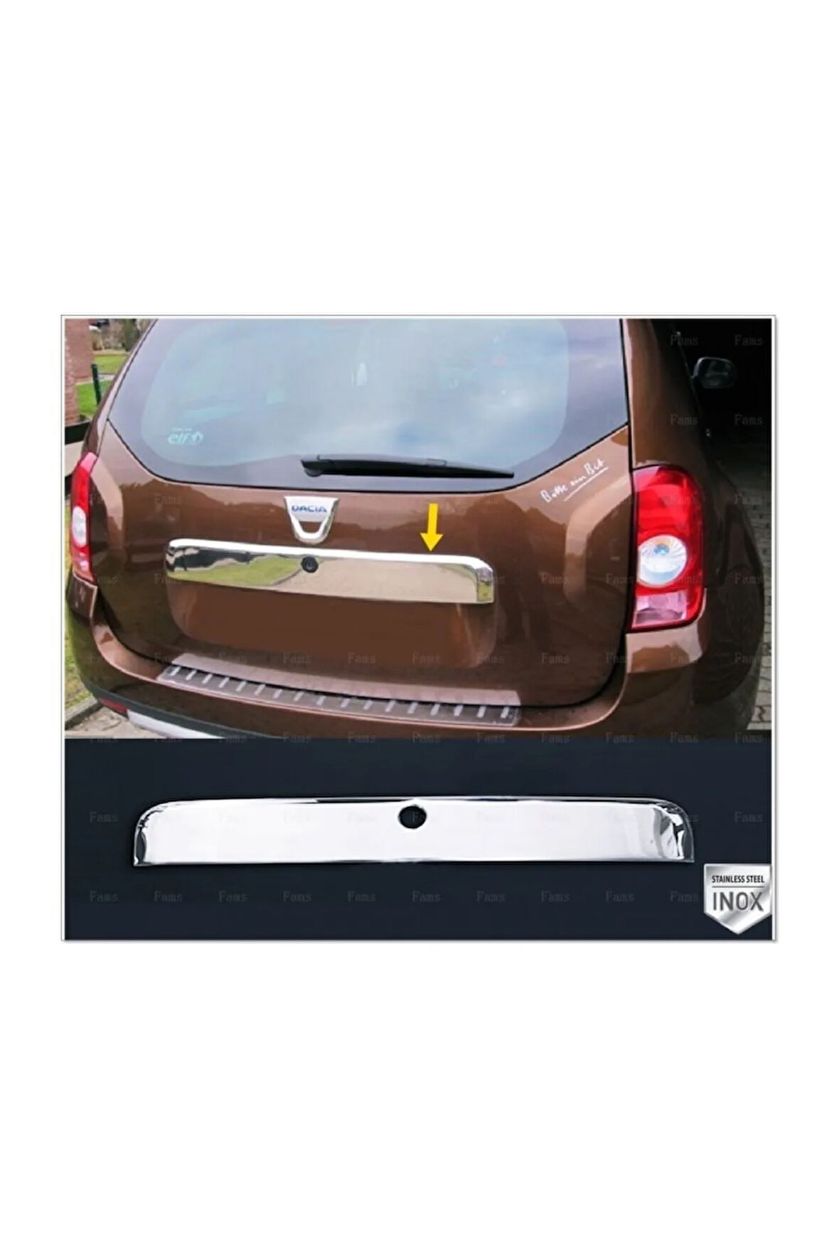 Dacia Duster Uyumlu Krom Bagaj Çıtası 2010-2018 Arası Paslanmaz Çelik