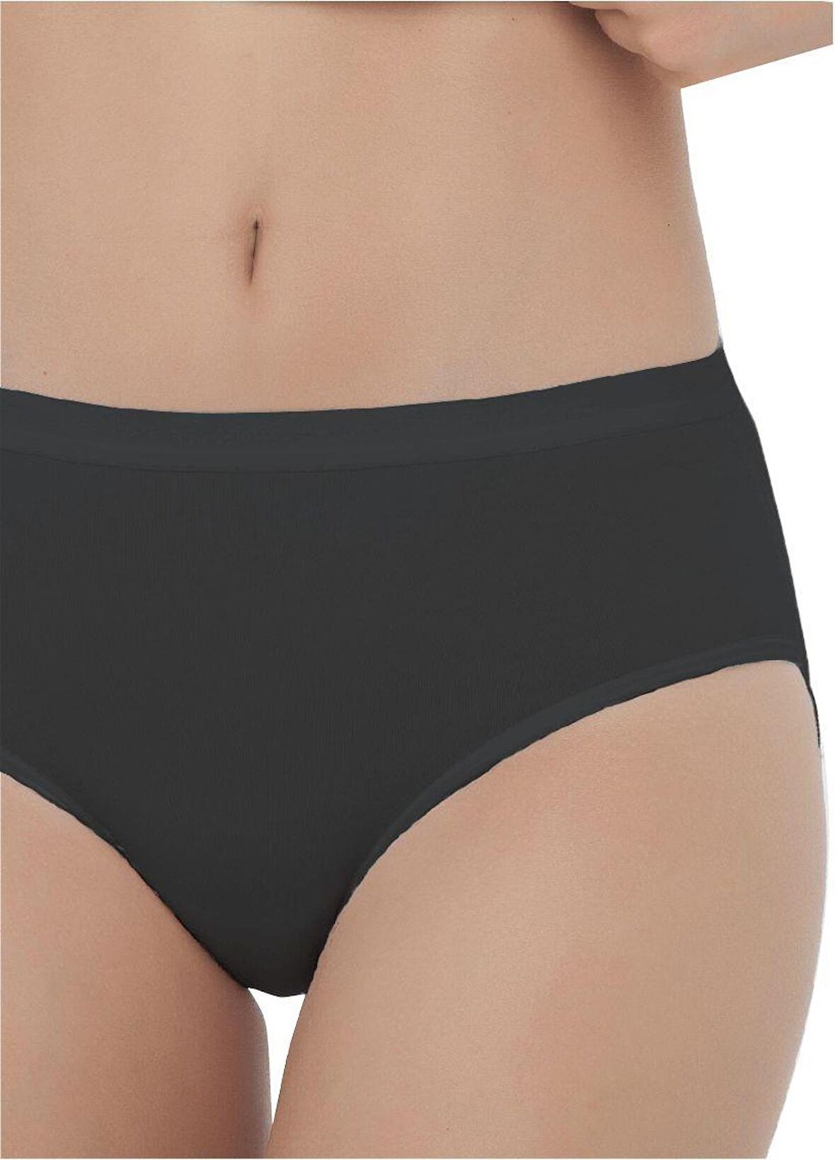 The DON Mid Rise Brief Kadın Slip Siyah