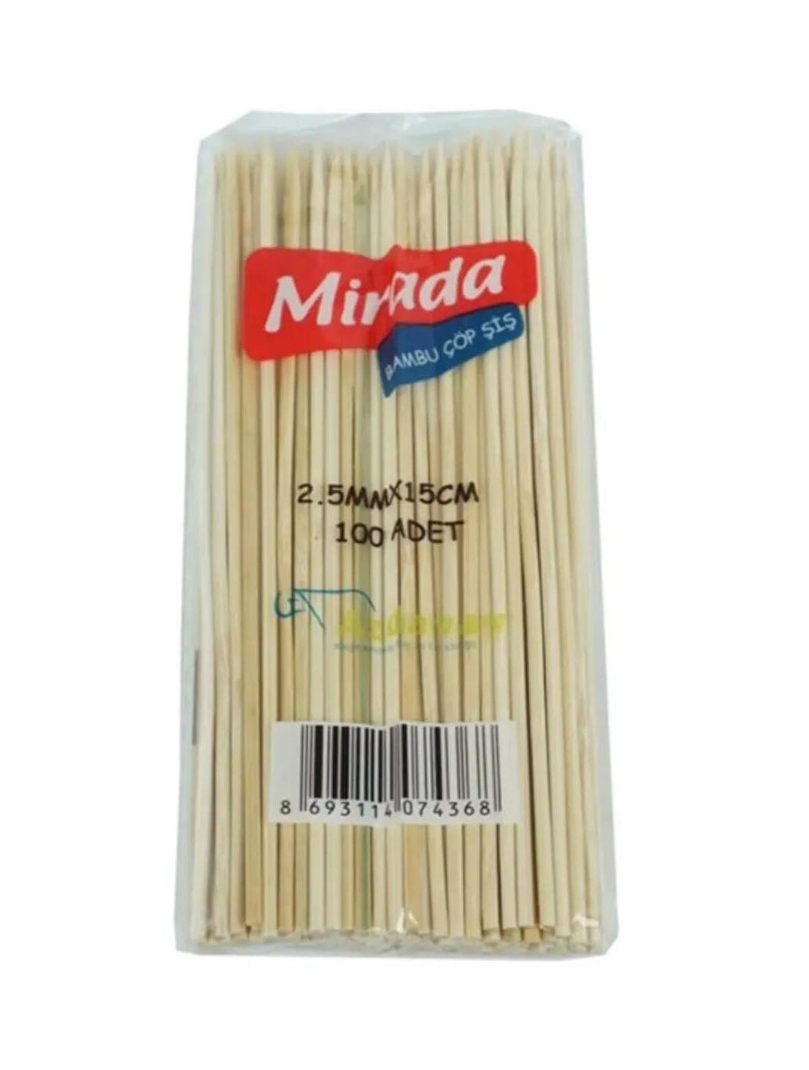 Mirada Bambu Çöp Şiş (25 Cm) (25X25 cm) (100 lü) (1 Paket)