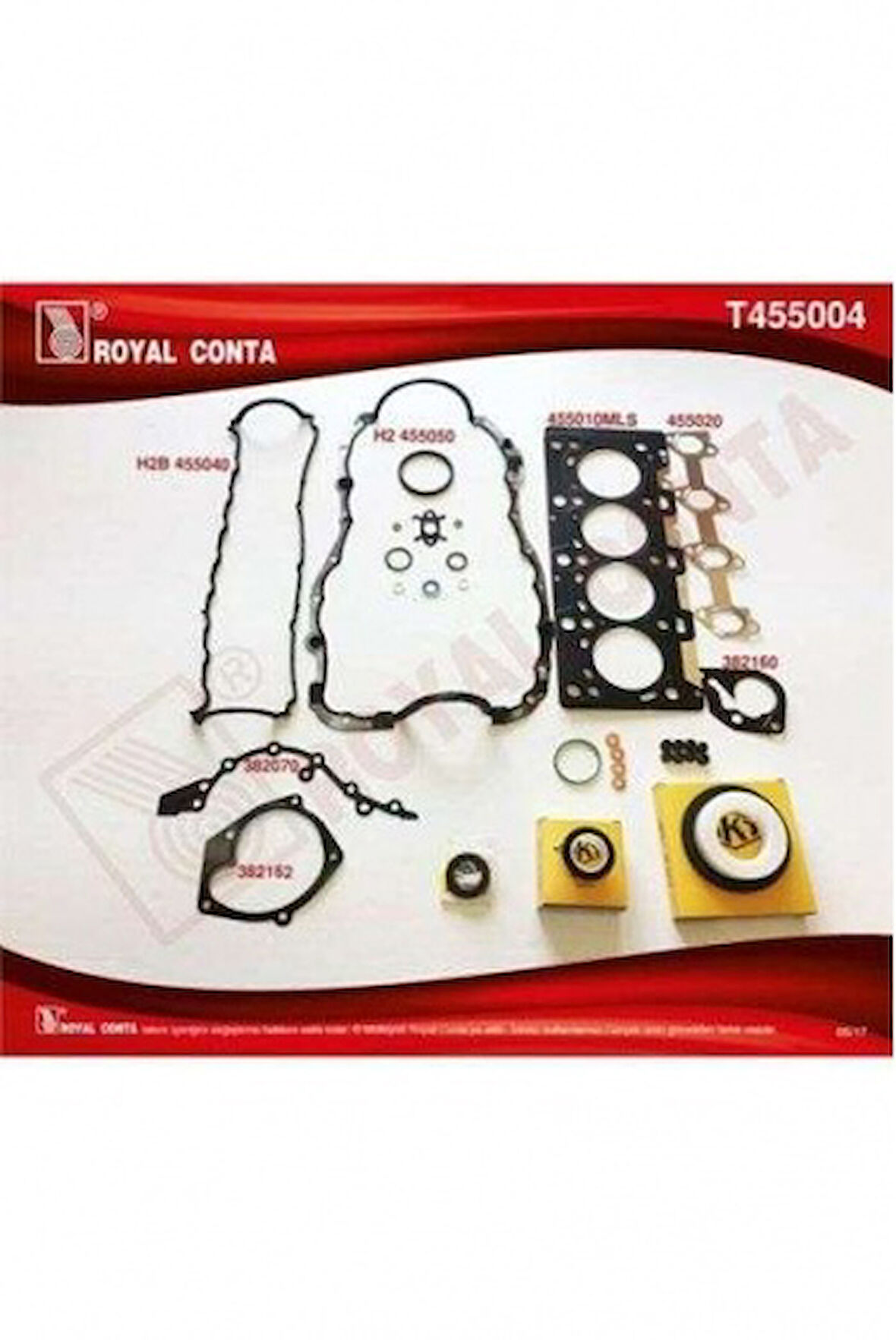 Renault Motor Takım Contası Skt Keceli Subap Lastıklı Skcli Megane II Clio III Fluence Scenic II III 1,5dci - Royal T455004