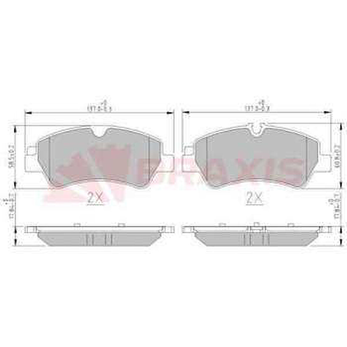 Ford Arka Fren Balatası Transıt Custom V362-V363 12> (arka Tek Teker) - Braxıs Aa0600