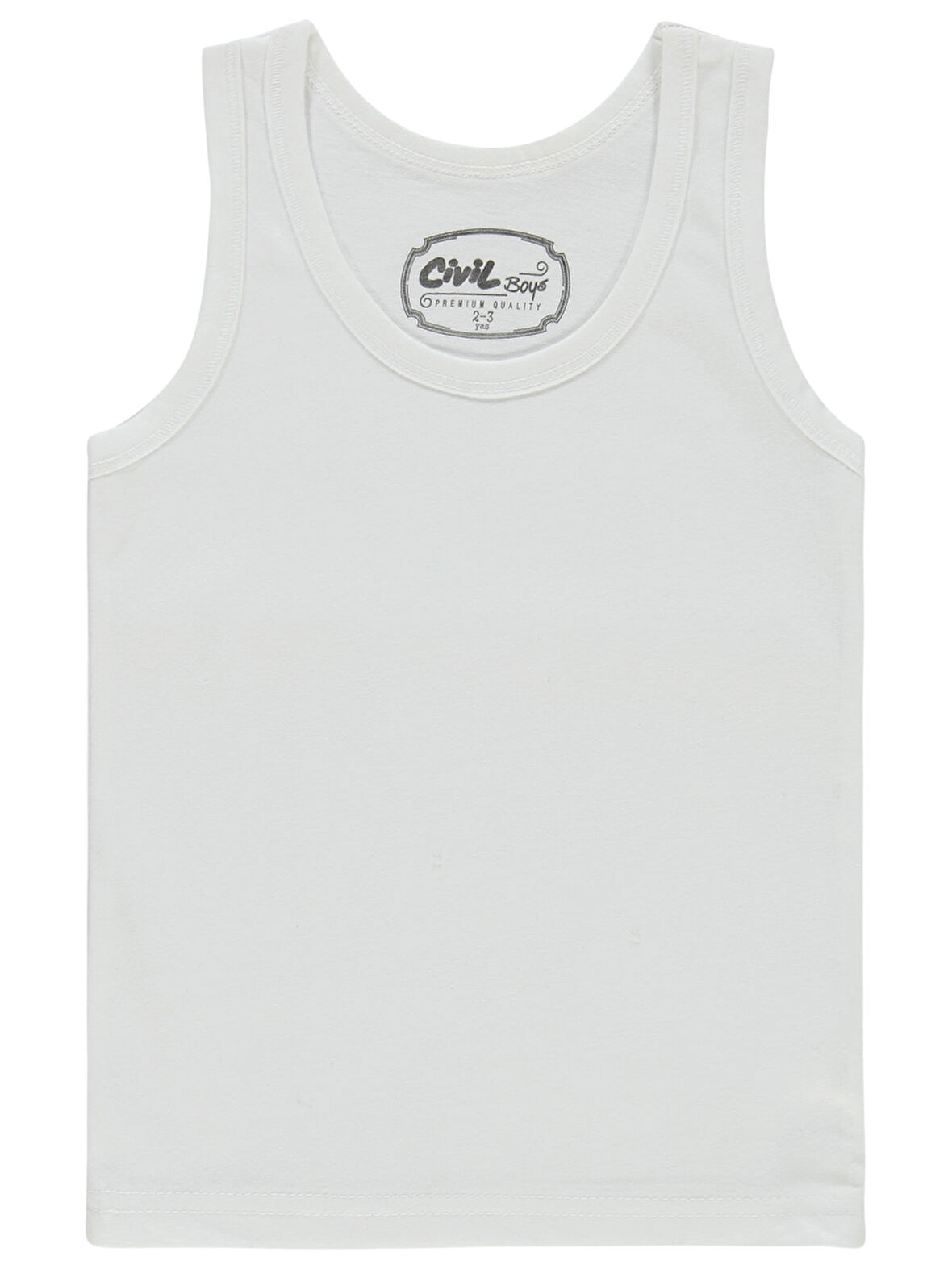 Civil Boys Erkek Çocuk Atlet 2-12 Yaş Beyaz
