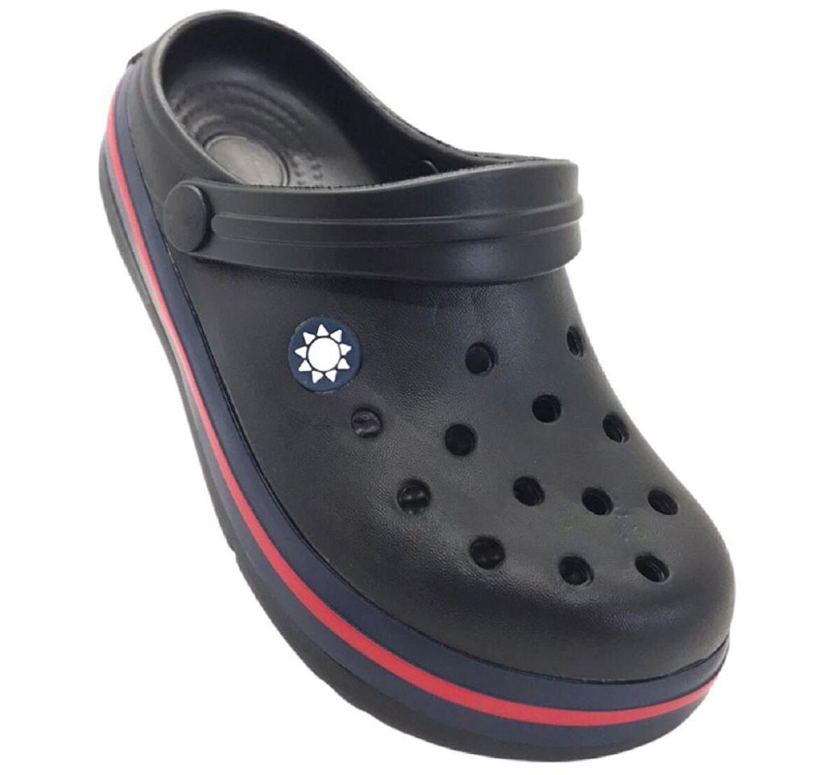 Erkek Çocuk Siyah Kaymaz Taban Terlik Havuz Plaj Sandaleti