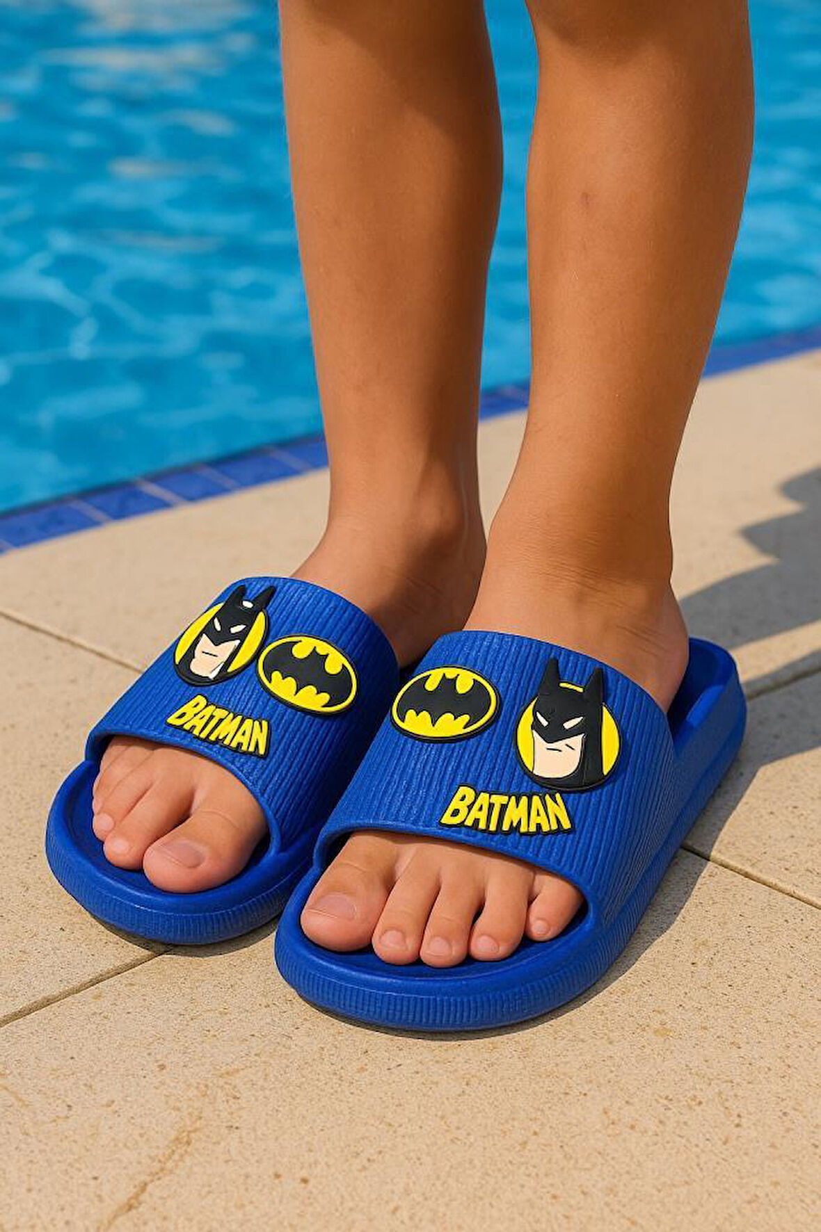 Örümcek Adam Batman Erkek Çocuk Kaymaz Taban Terlik Havuz Plaj Deniz Terliği