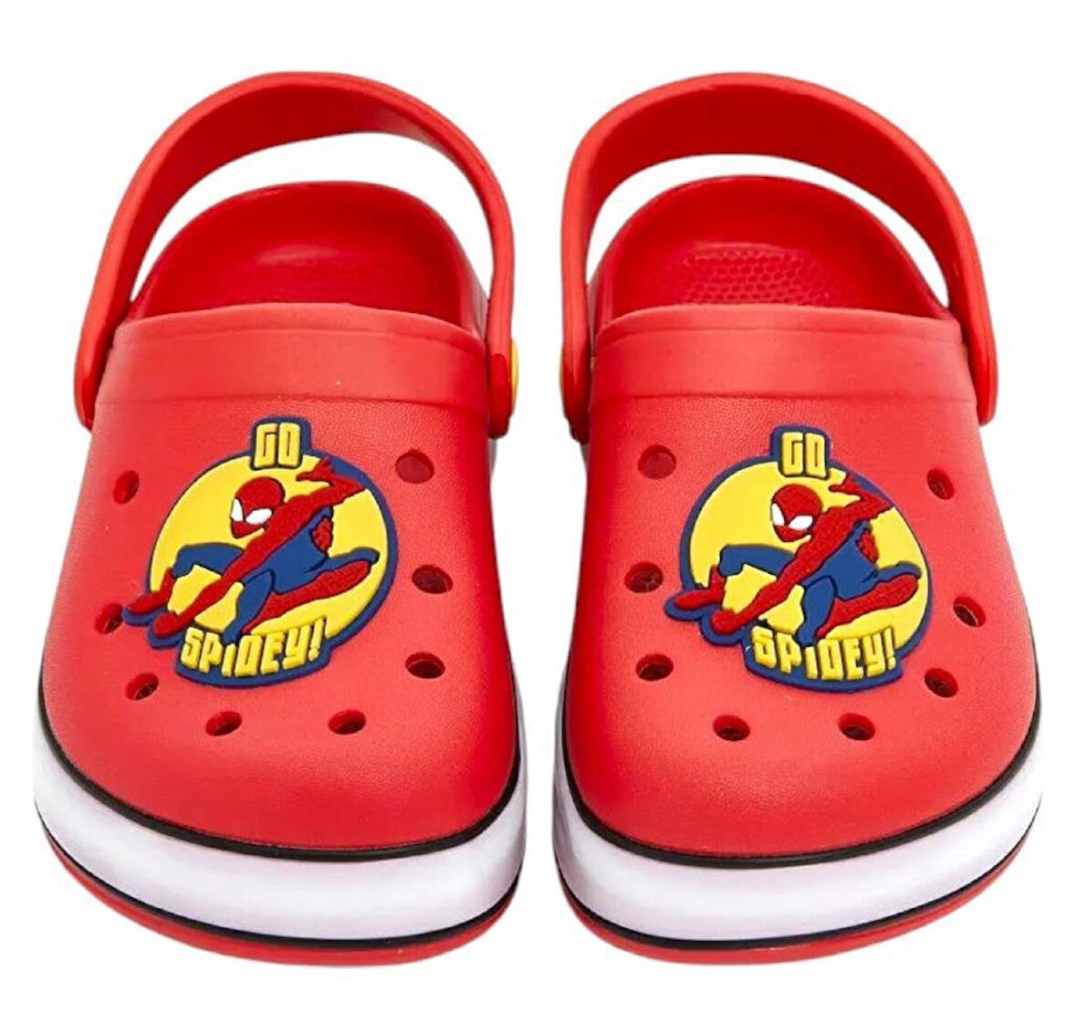 Erkek Çocuk Örümcek Adam Baskılı Işıklı Kaymaz Taban Terlik Havuz Plaj Sandaleti  