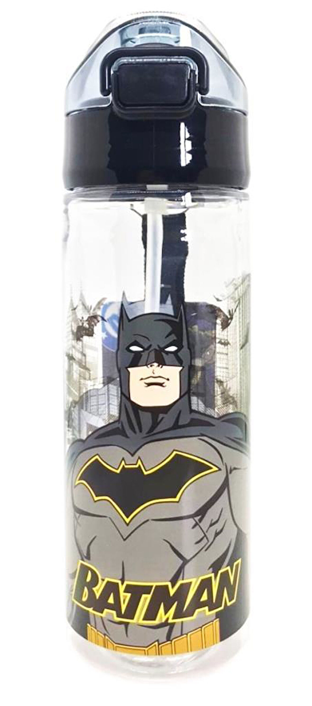 Erkek Çocuk Batman Pipetli Okul Matarası 500 ML