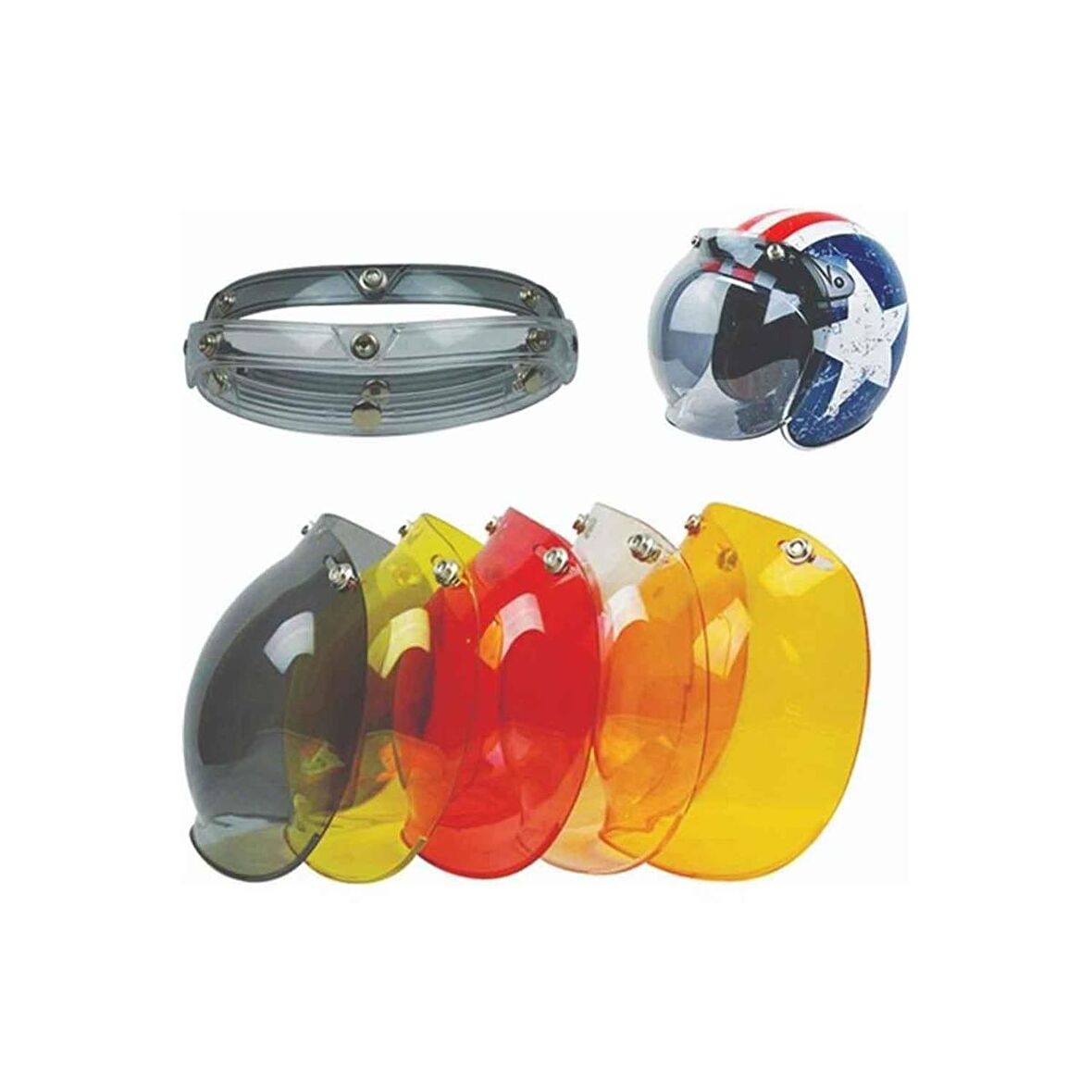 Mts Modüler Kask Camı - Vizör 3  Pinli