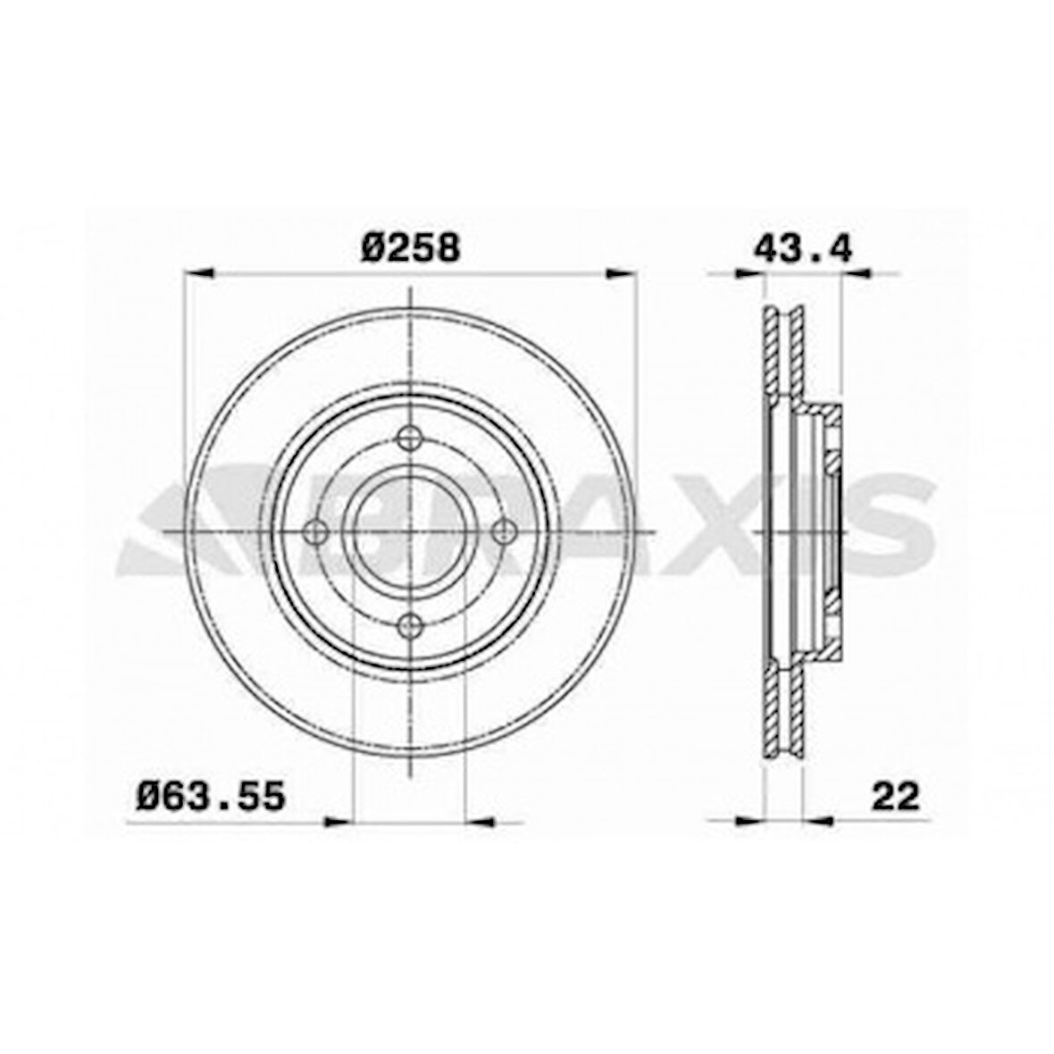 Ford On Fren Disk Aynası Focus I 98>04 Fiesta V 00>08 Fusıon 02>12 Ford Ka 1,6 03>08 Mazda II 1,2 / 1,4 / - Braxıs Ae0004
