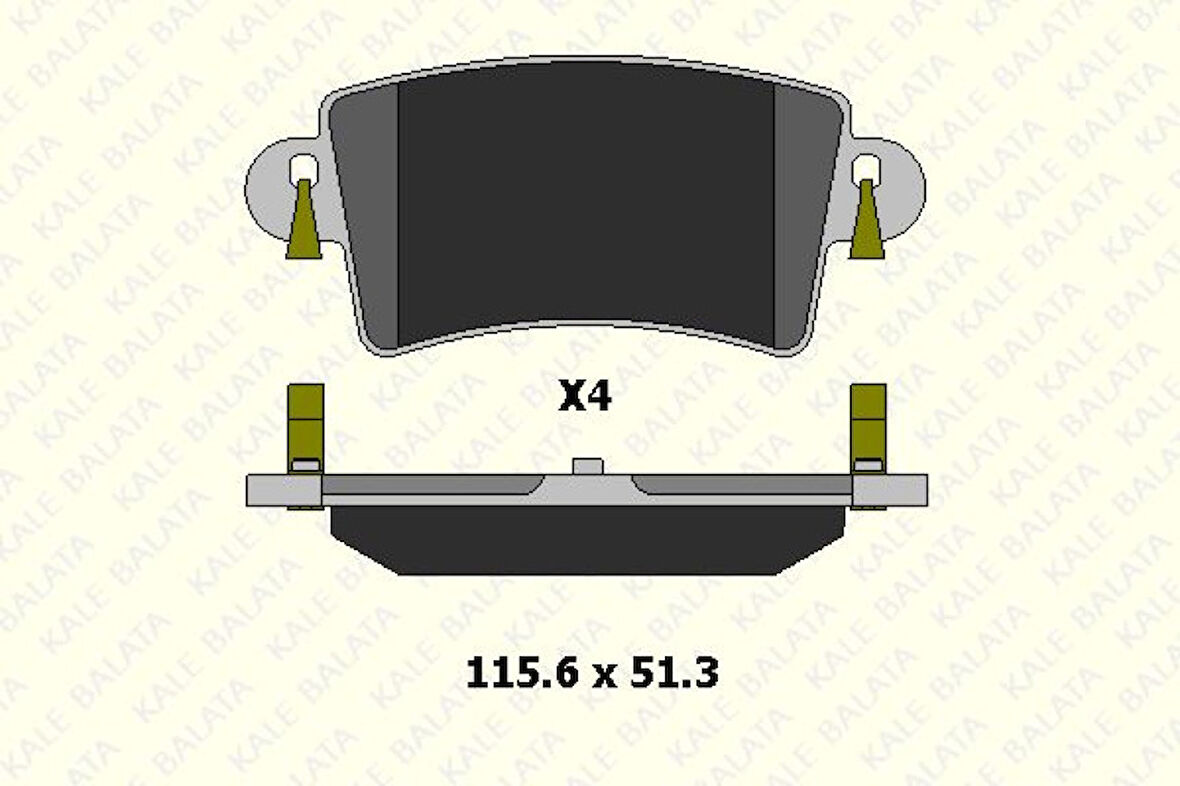 Renault Arka Fren Balatası Master II Movano 1,9 / 2,5d / 2,8dti Tum Modeller (01 ) - Kale B 23669 168 14 Ans