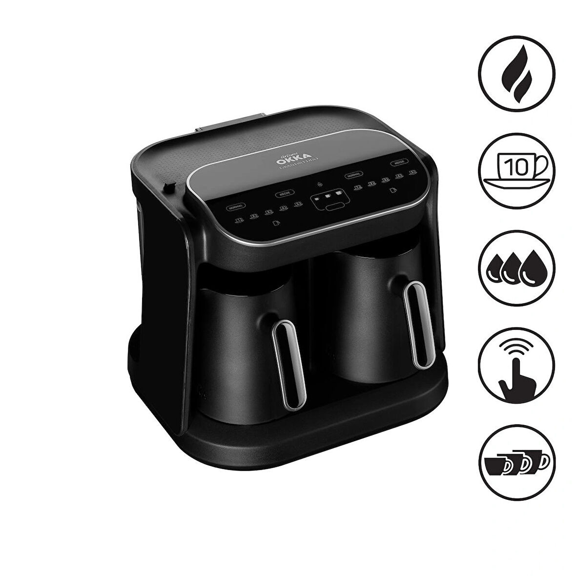 Arzum OKKA Grandio Duo Türk Kahvesi Makinesi Krom - OK007-K