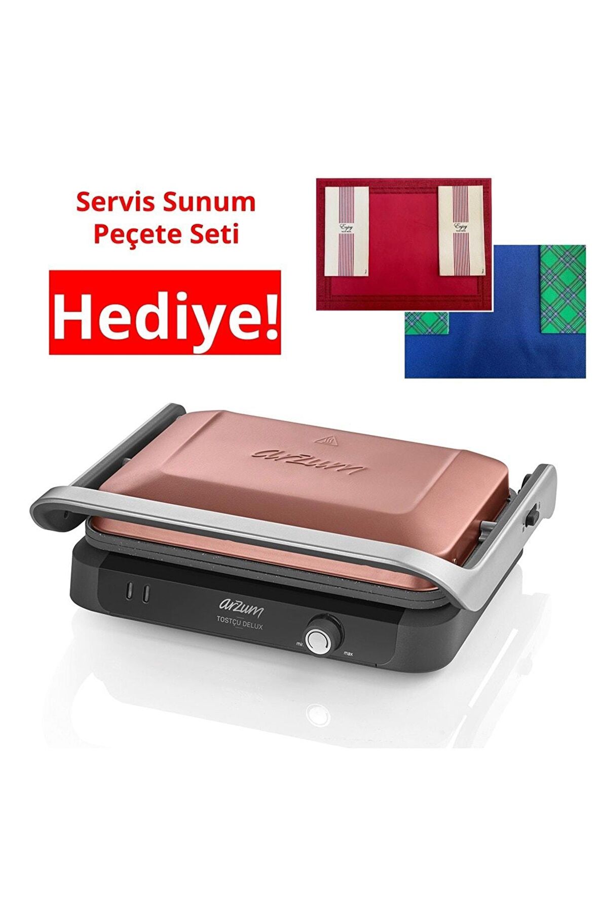 Ar2039 Gün Batımı Tostçu Delux 1800 W Tost Makinesi