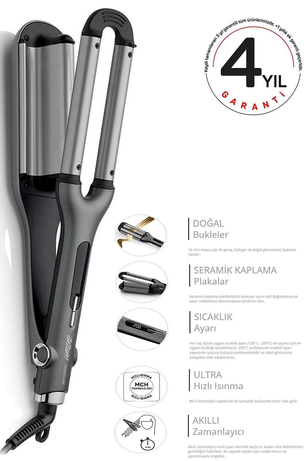 AR5079 Trendcare 16 mm Seramik Wag Maşa