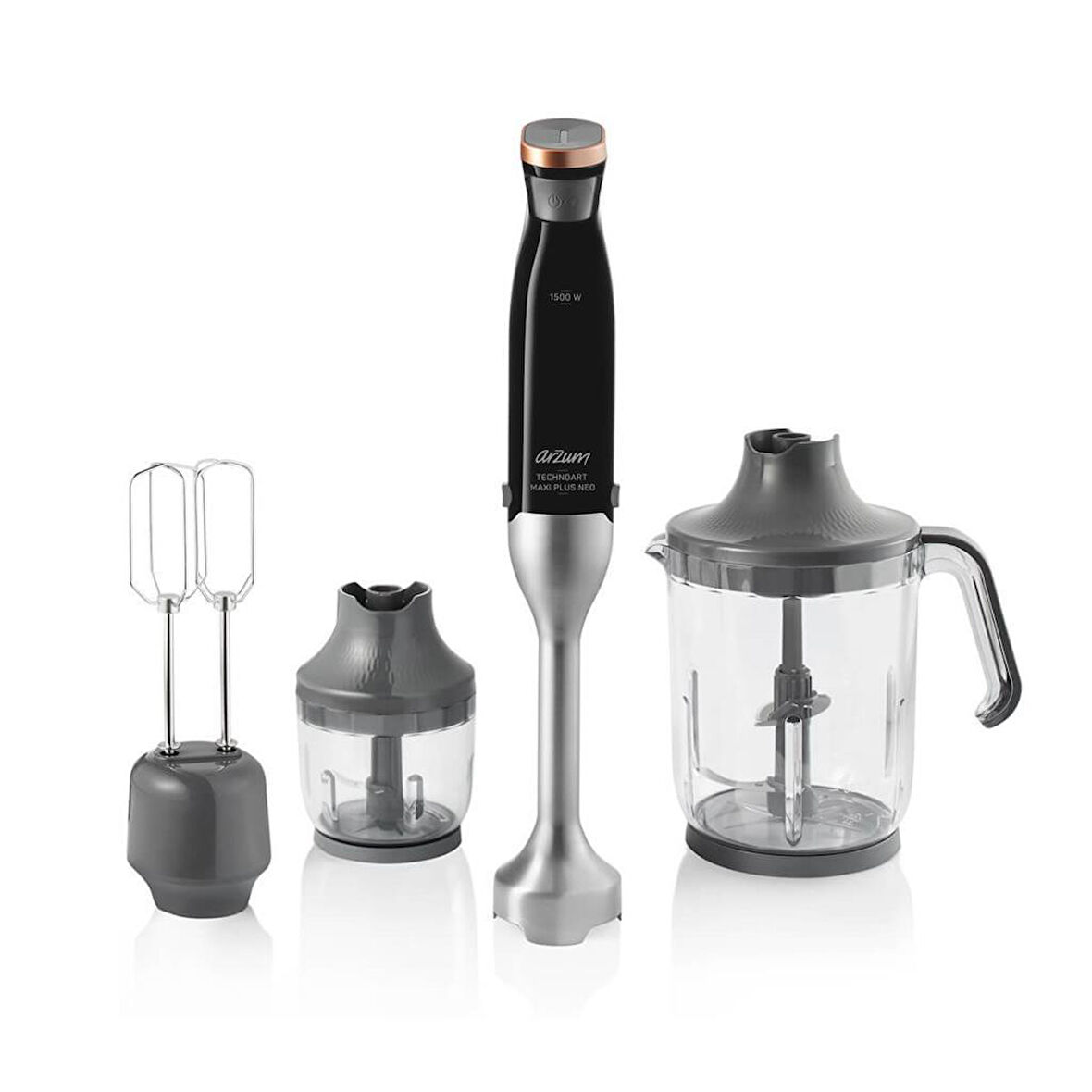 ARZUM AR1115-S Technoart Maxi Plus Neo El Blender Seti Siyah