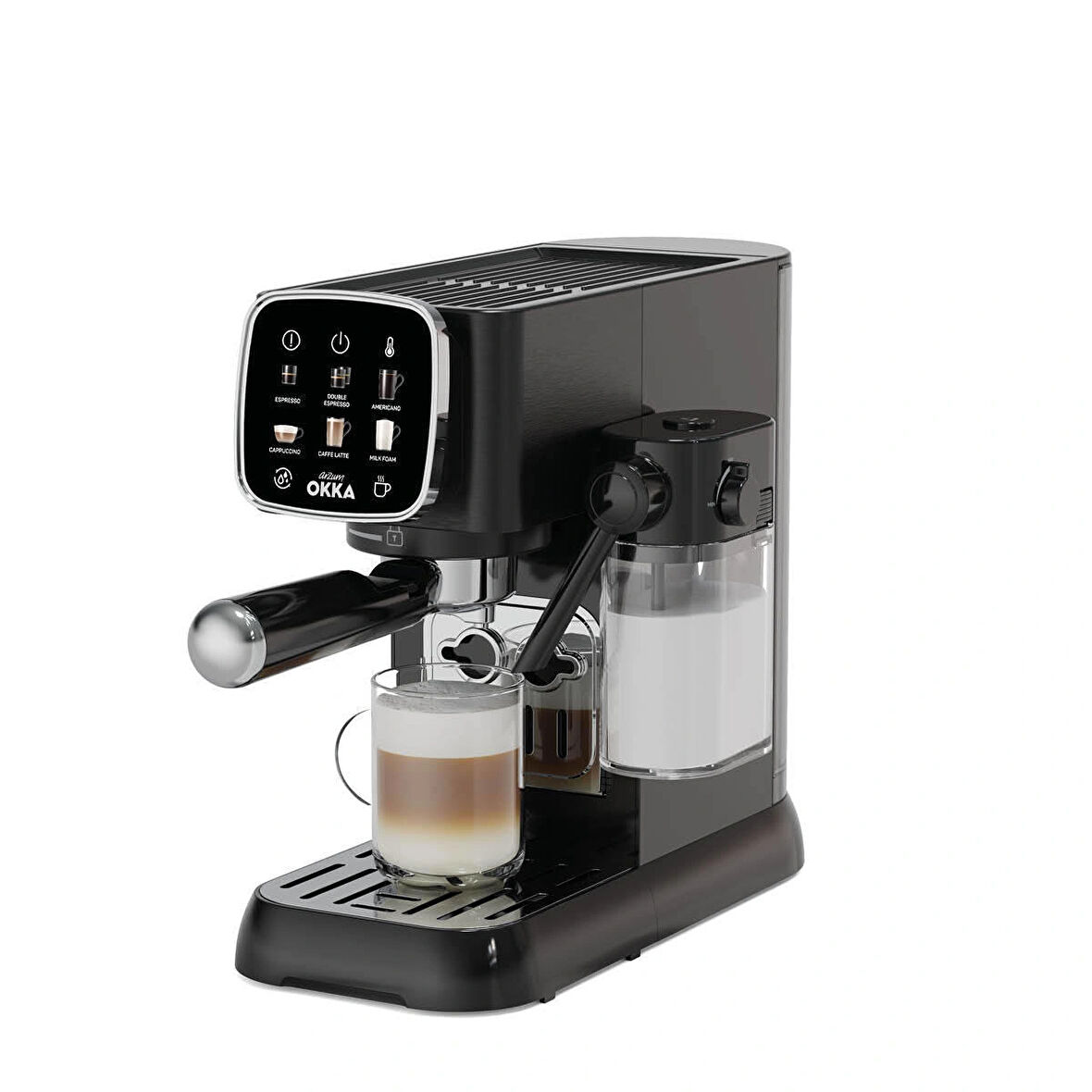 OK0032-0500 Arzum Okka Espresso Solo M Yarı Otomatik Espresso Makinesi - Krom