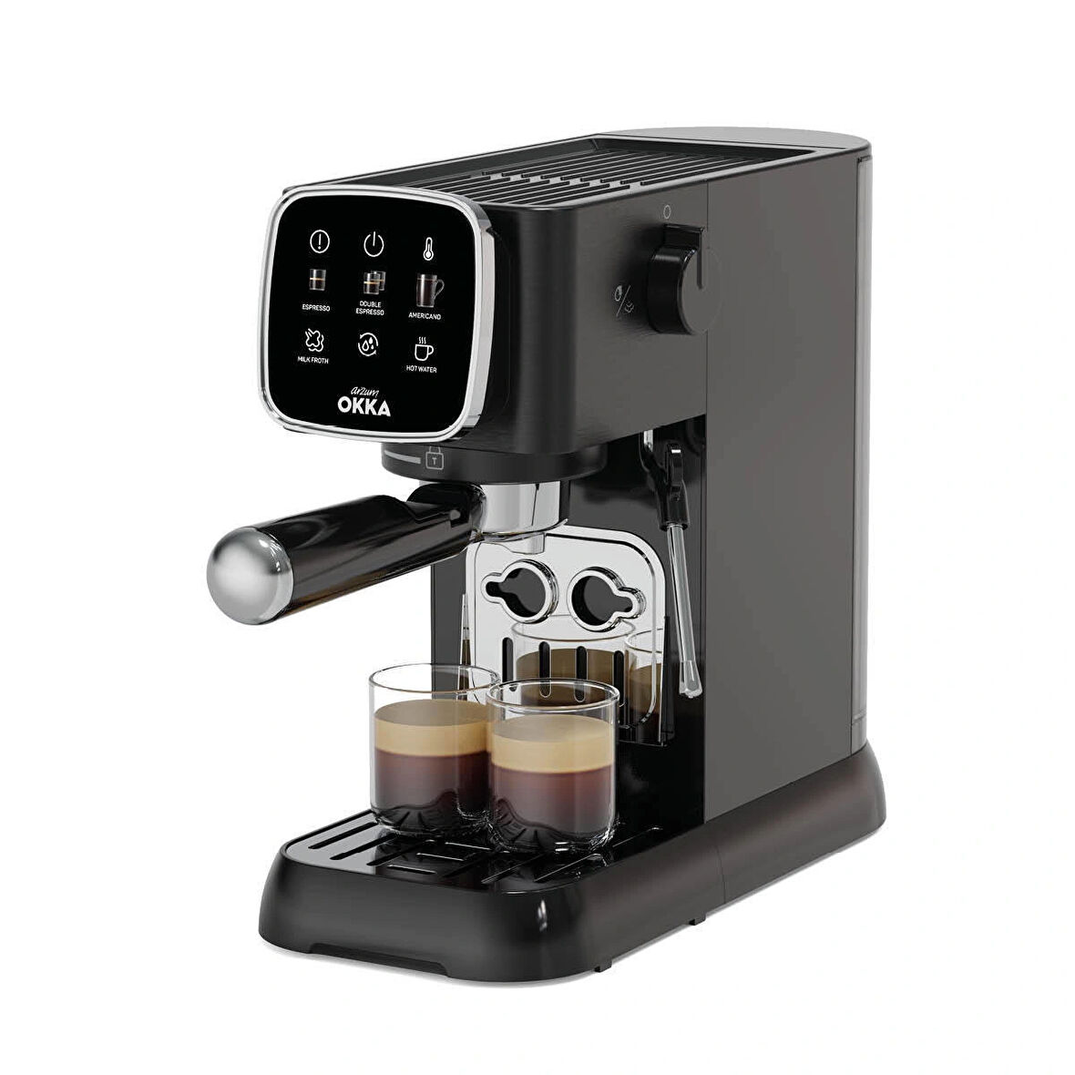 OK0034-0500 Arzum Okka Espresso Solo Yarı Otomatik Espresso Makinesi - Krom