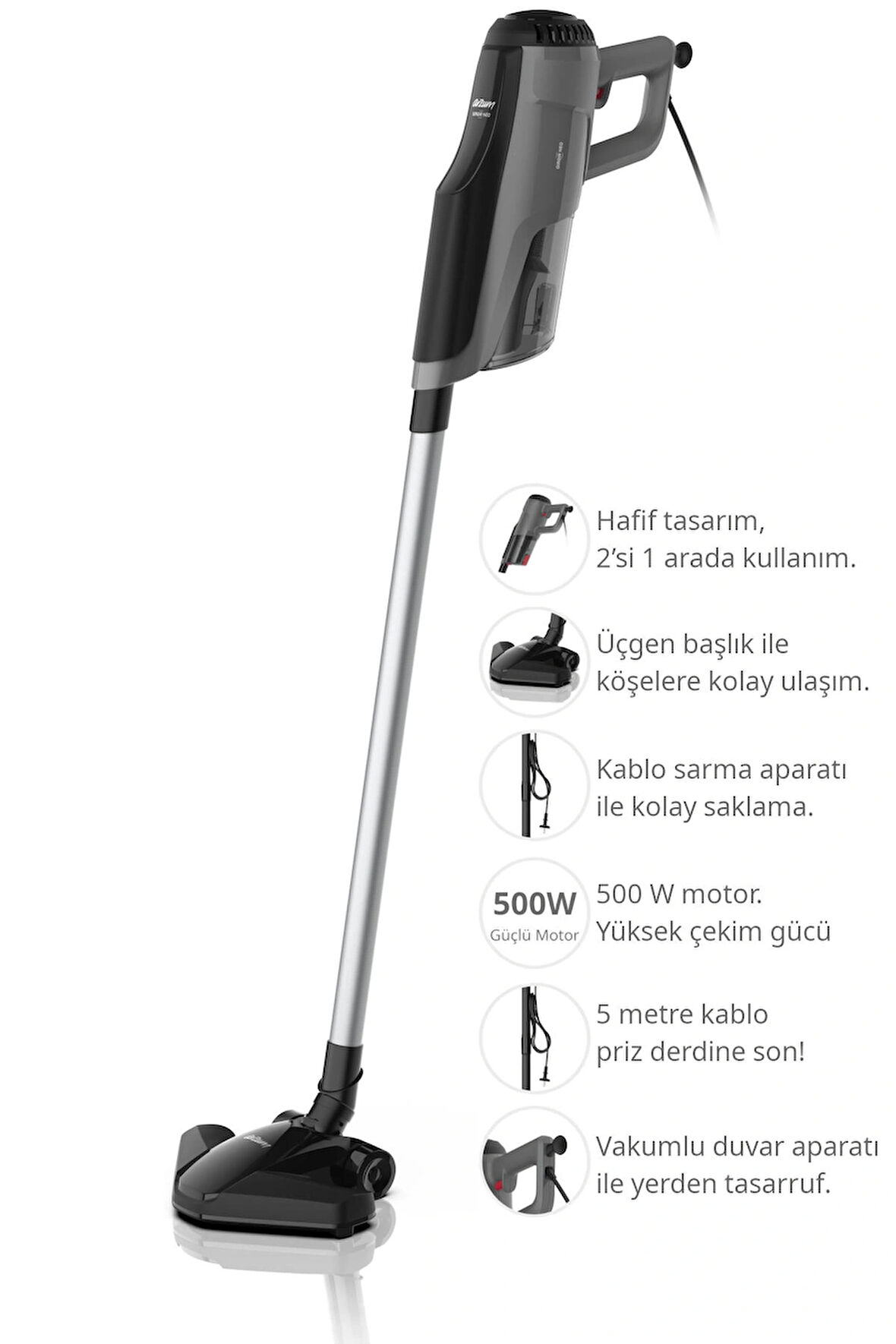 Arzum AR4111 GIRGIR NEO 2 si 1 Arada Cyclonic Dikey Süpürge