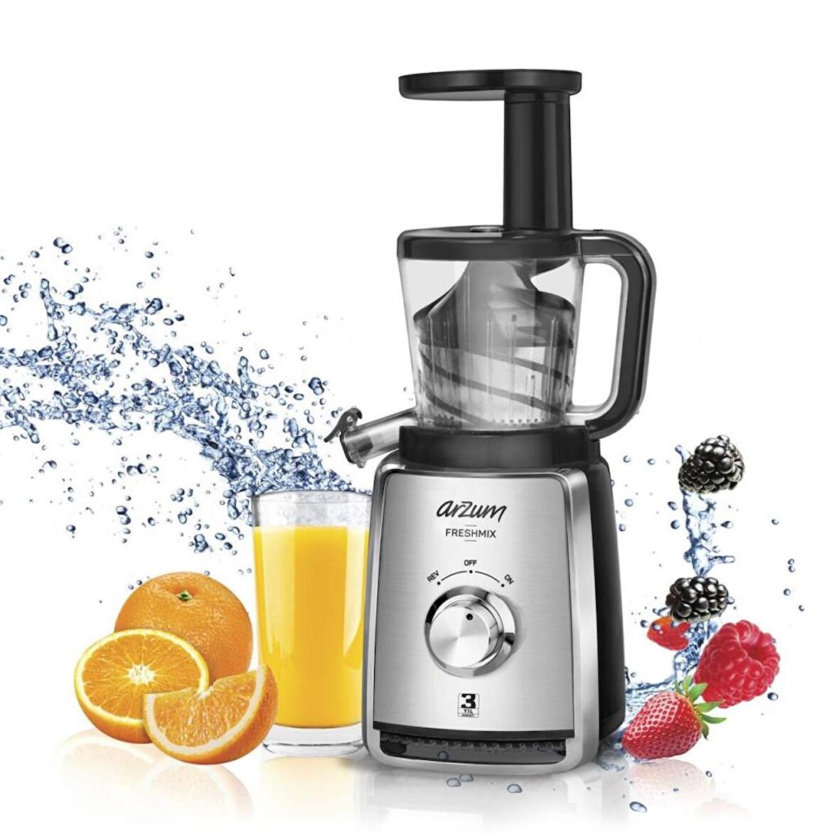 Arzum AR1050 Freshmix Slow Juicer Katı Narenciye Meyve Sebze Presi ve Sıkacağı