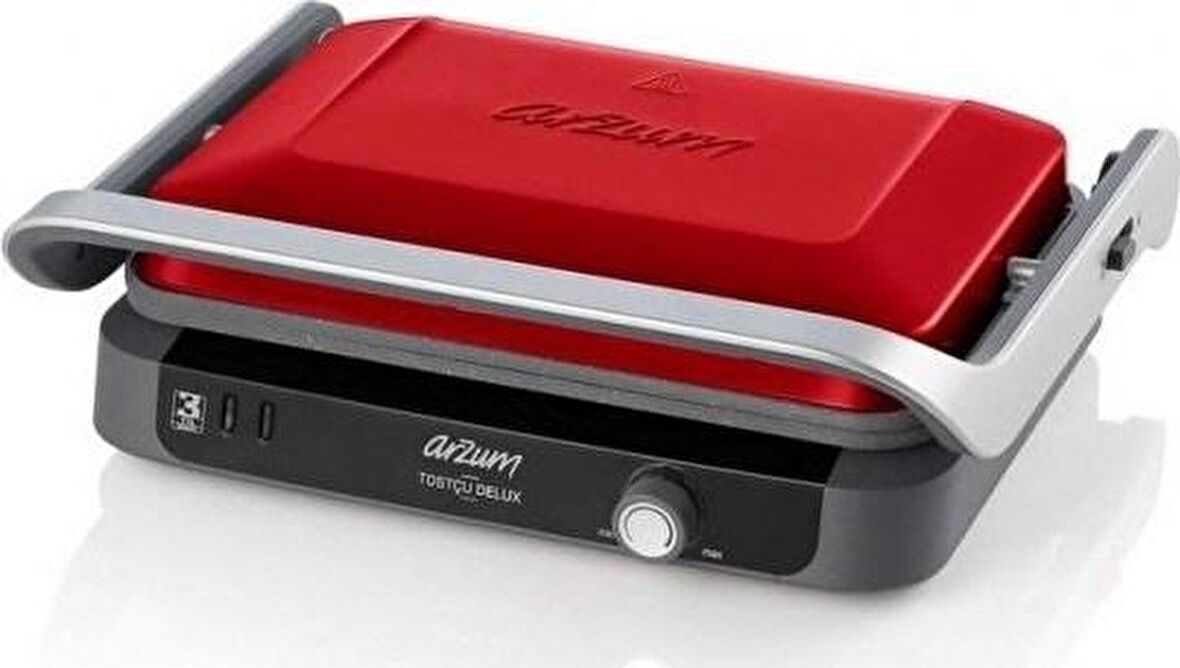 Arzum AR2027 Tostçu Deluxe Çift Taraflı Çıkartılabilir Plaka Granit 1800 W 6 Dilim Tost Makinesi