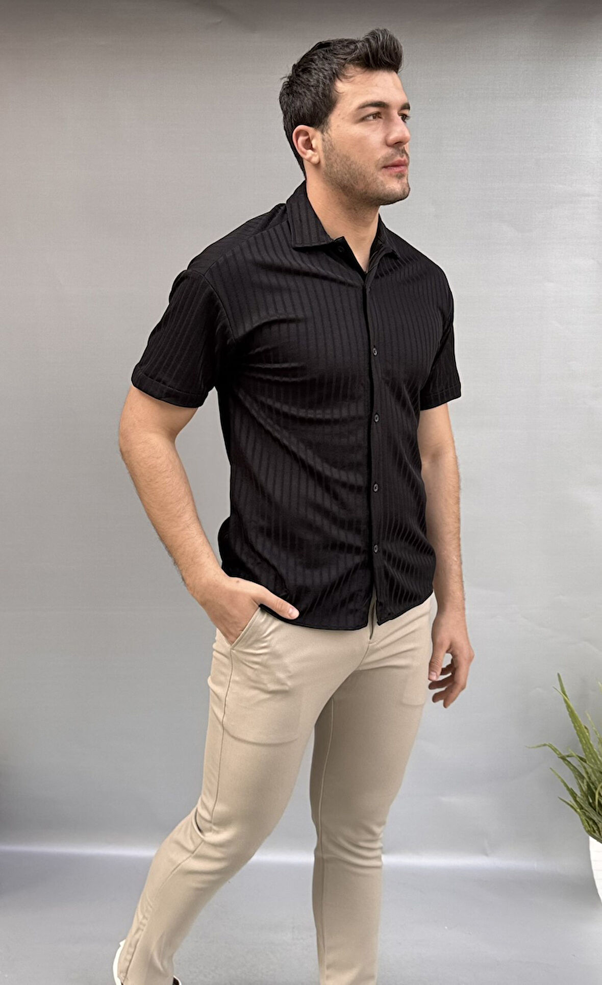 Çizgili Slim Fit Gömlek