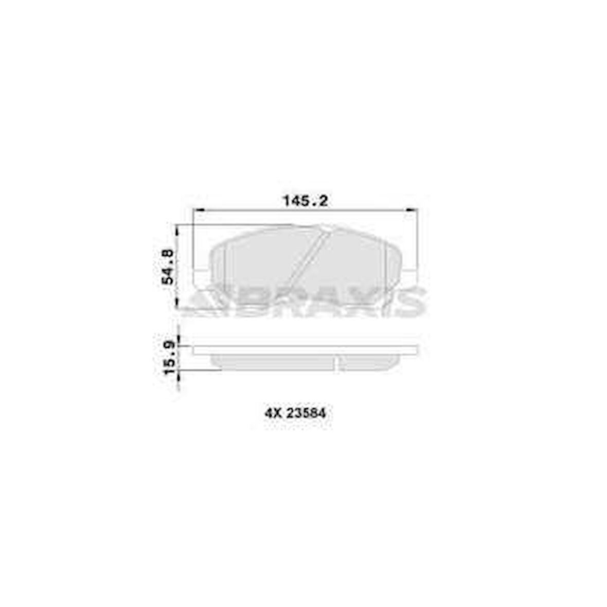 Mitsubıshı On Fren Balatası Mitsubıshı Lancer 03-11 Asx 11-13 Galant 96-> Outlander 03-> 4008 12-> C4 12-> Comp - Braxıs Aa0190