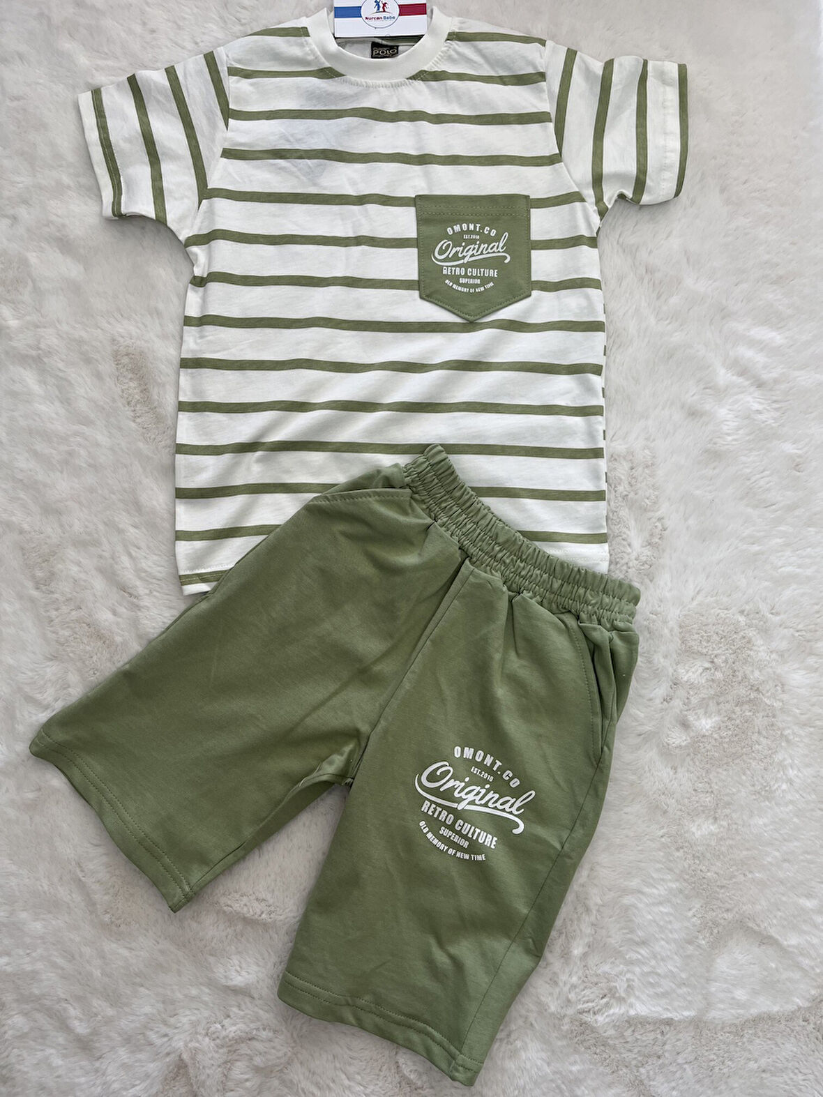 Tişörtü Cepli Erkek Çocuk  İkili Takım