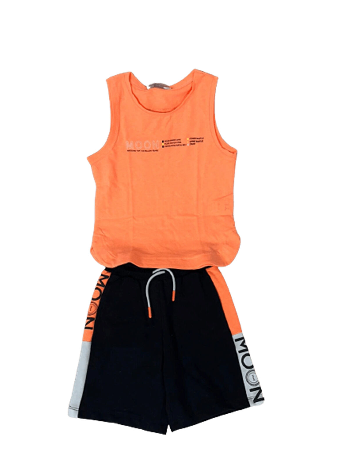 Erkek Çocuk İkili Takım Bimont Air Neon Baskılı Turuncu - Siyah 4-8 Yaş