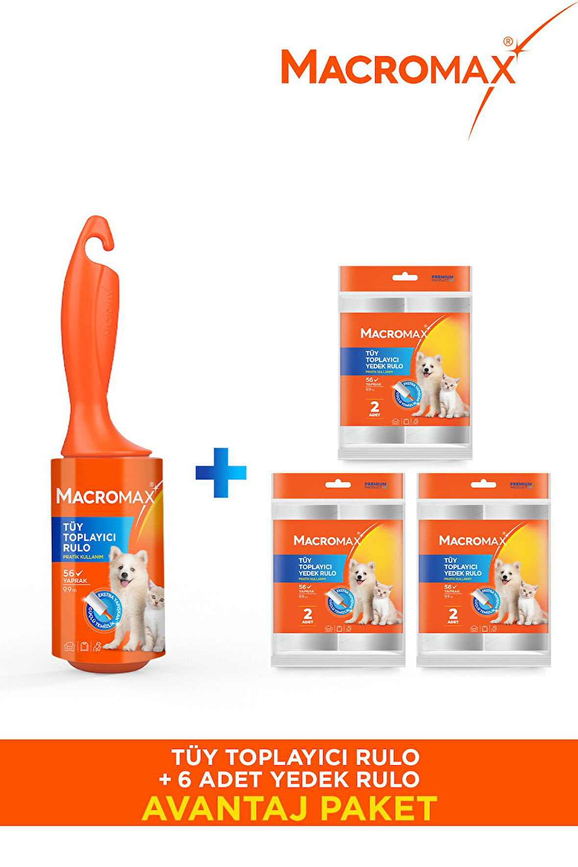 Tüy Toplayıcı 1 Sap + 6 Yedek Başlık 56 Yaprak