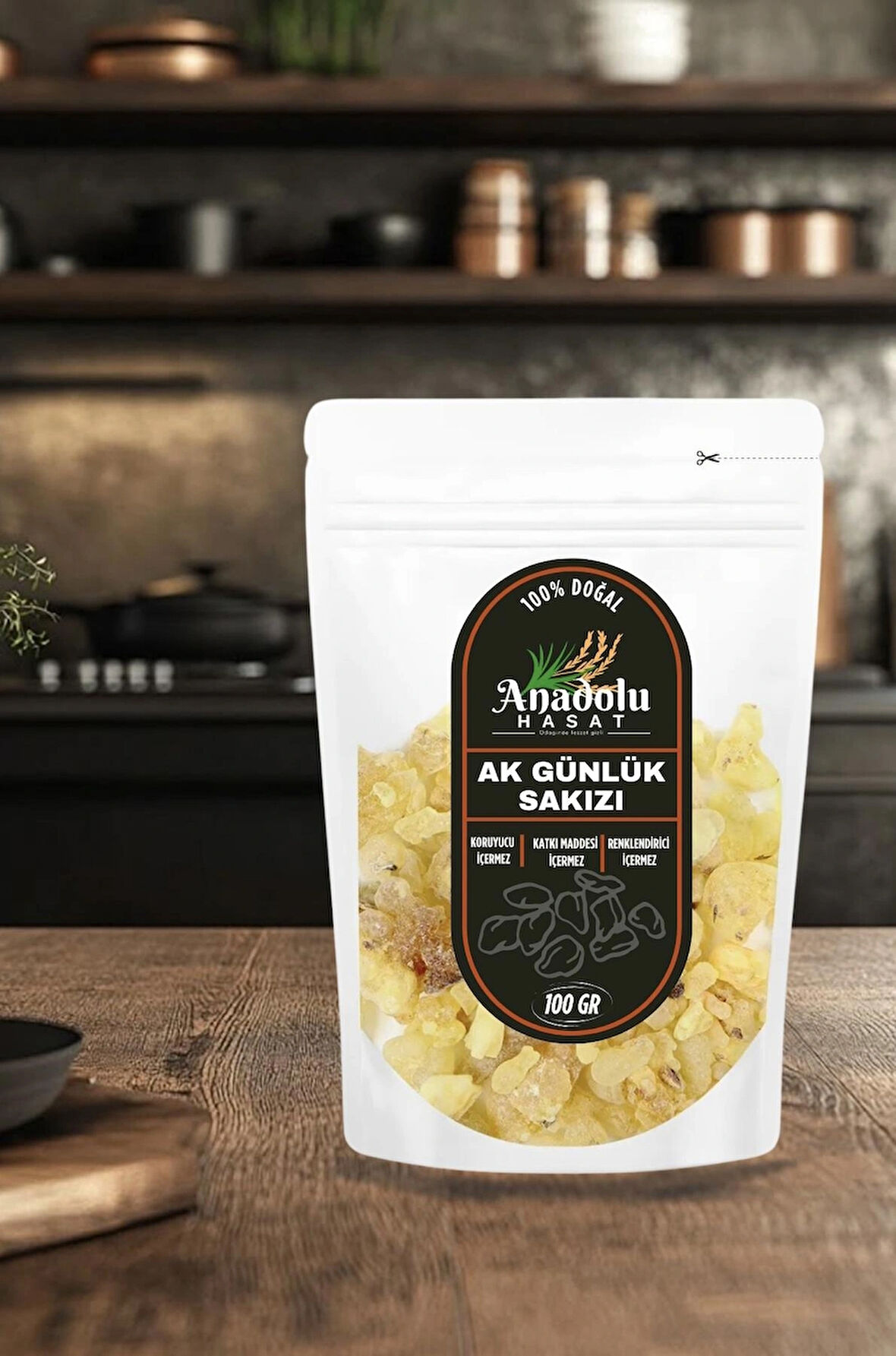 Ak Günlük Sakızı 100gr - Reçine Günlük Bitkisi (%100) -100gr