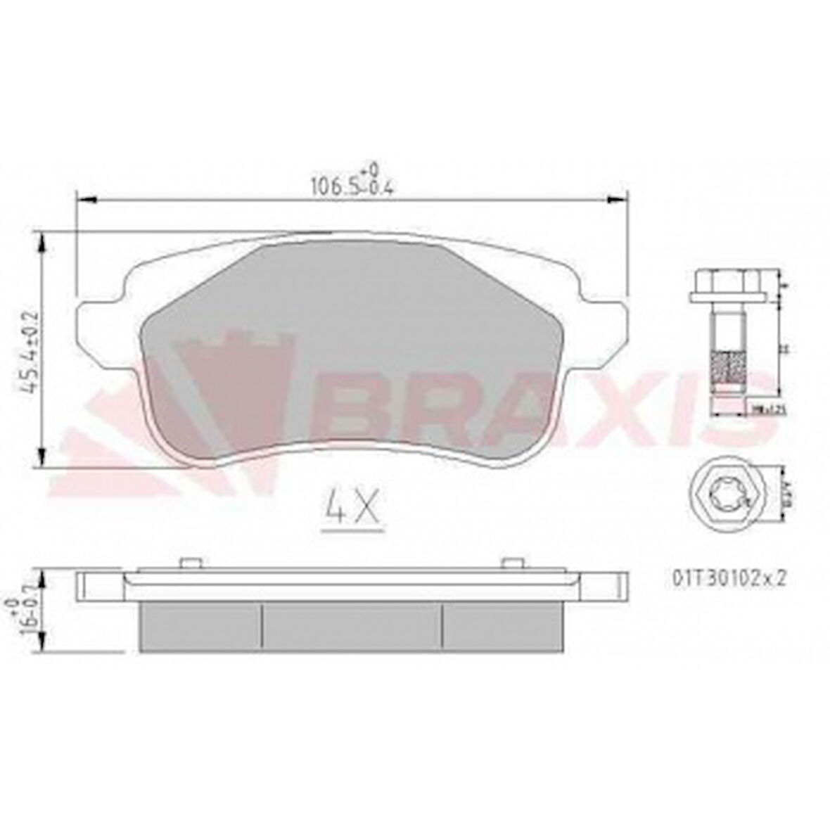 Renault Arka Disk Balatası Renault Megane IV 2015> Talısman 2015> - Braxıs Aa0672