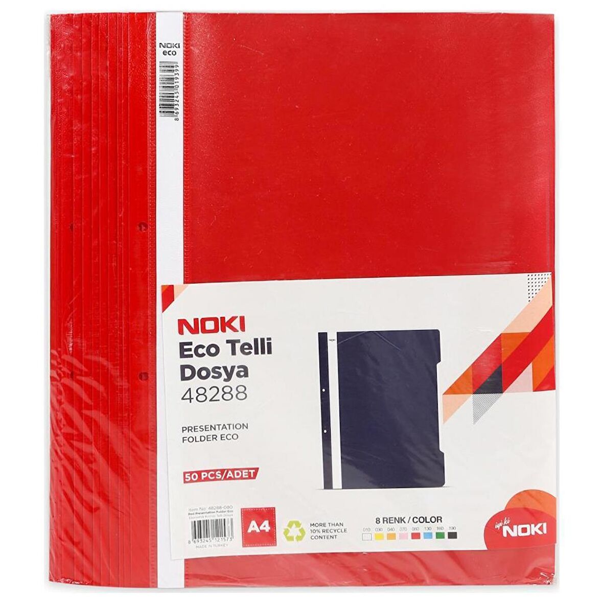 Noki Eco Telli Dosya 4828-080 50'Li Kırmızı