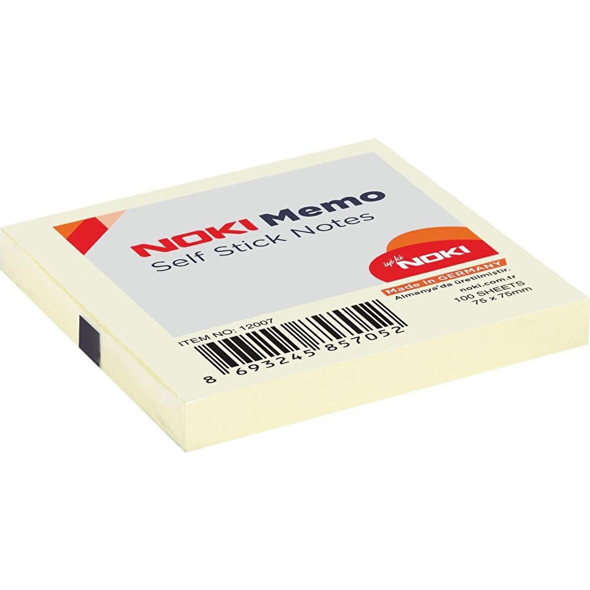 Noki Memo 75 x 75mm Yapışkanlı Not Kağıdı 100 Yaprak Sarı