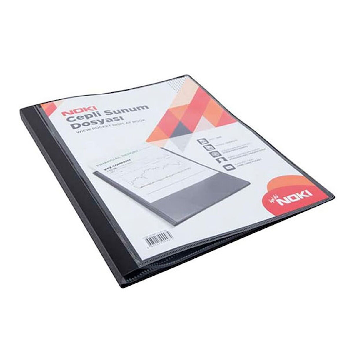 Noki Sunum Dosyası Cepli 40 lı Siyah 64140-N-190