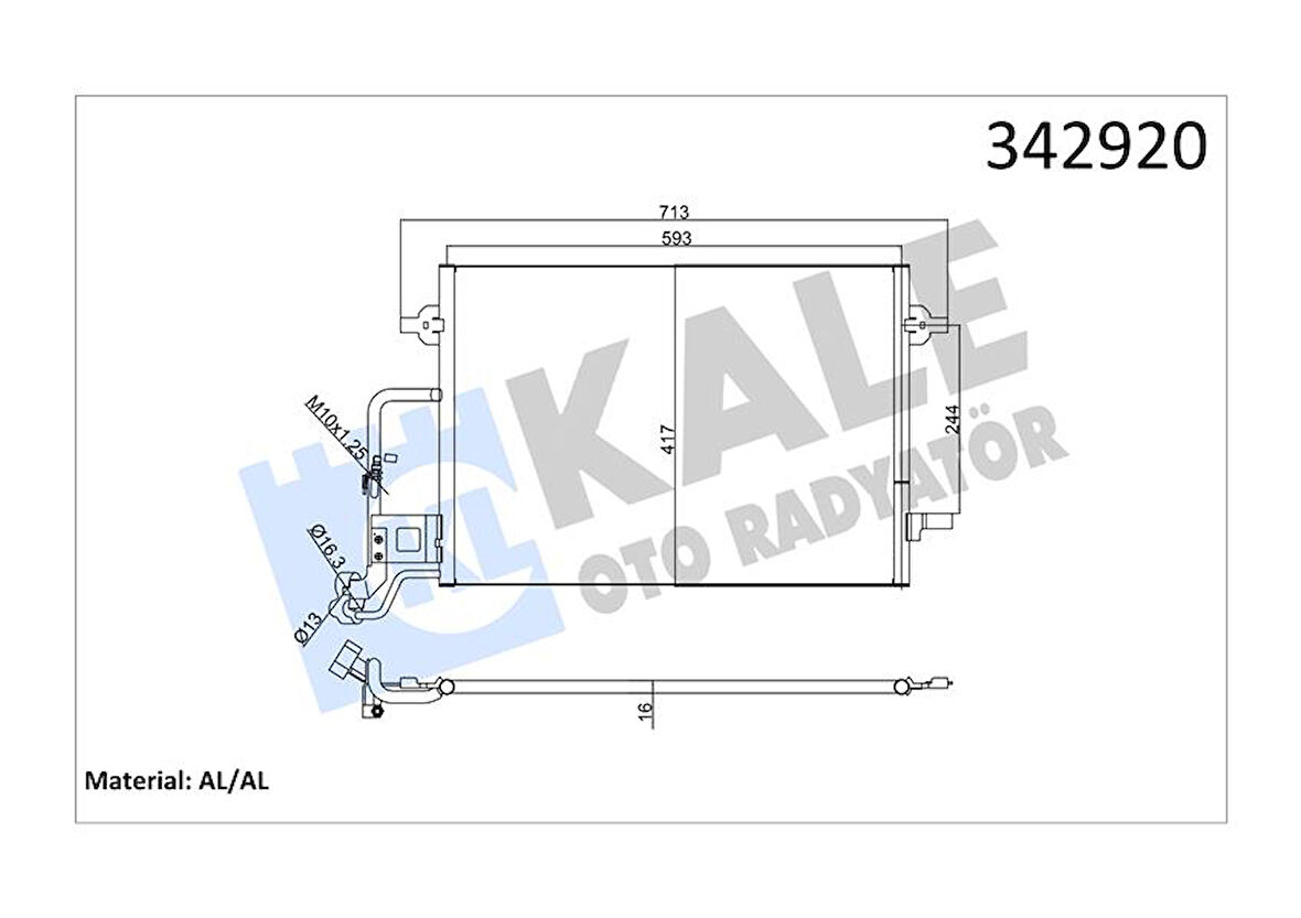 Vag Klima Radyatoru Passat 1.9 Tdi Superb 1.8t 1.9 2.0 2.5tdi 02>08 - Kale 342920