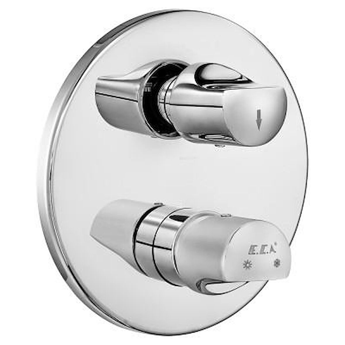 E.C.A Myra 102167303H-Y+102166301 Gümüş Banyo Bataryası