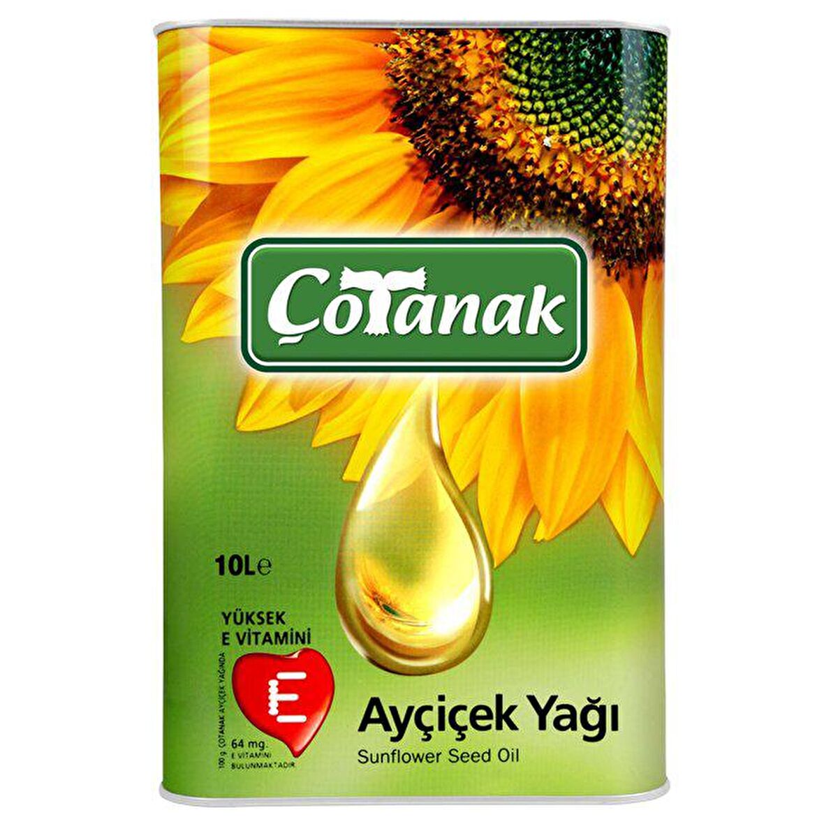 Çotanak Teneke Ayçiçek Yağı 10 lt 