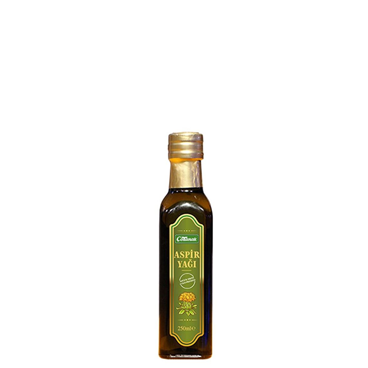 Çotanak 250 ml Soğuk Sıkım Aspir Yağı Cam Şişe