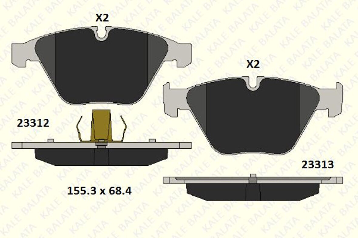 Bmw Fren Balatası On Bmw E90 E91 E92 E93 E84 - Kale B 23312 203 05 Msh