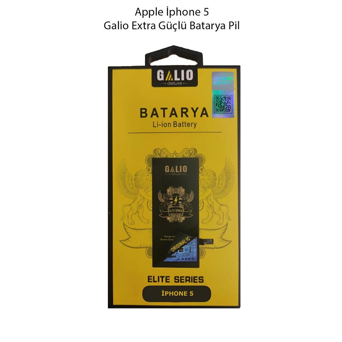 Apple İphone 5 Galio Extra Güçlü Batarya Pil 2010 Mah ( Apple Uyumludur.)